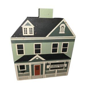 The Cat's Meow Village "Stiffenbody Funeral Home" 1988 Shelf Sitter
